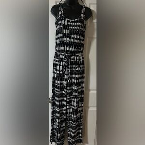 Sleeveless Calvin Klein Geometric Drawstring Jumpsuit